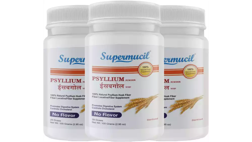 Supermucil Psyllium Husk Powder (100g, Pack of 3)
