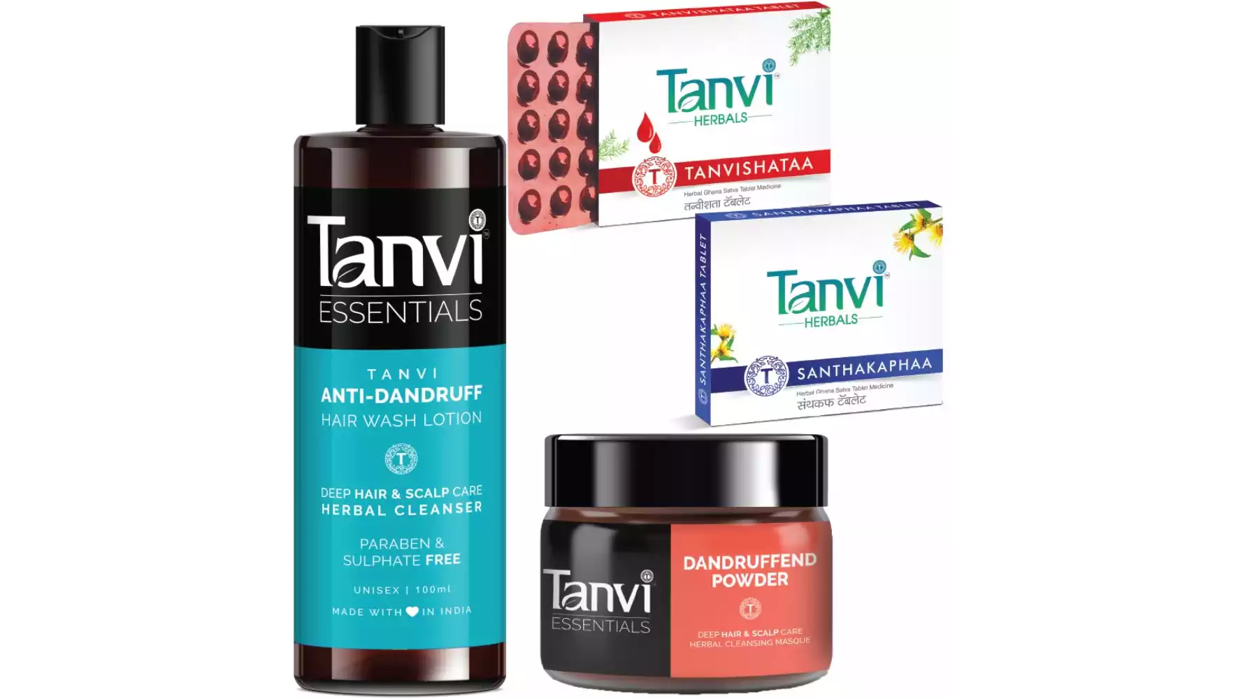 Tanvi Herbals Anti Dandruff Hair Kit (1Pack)