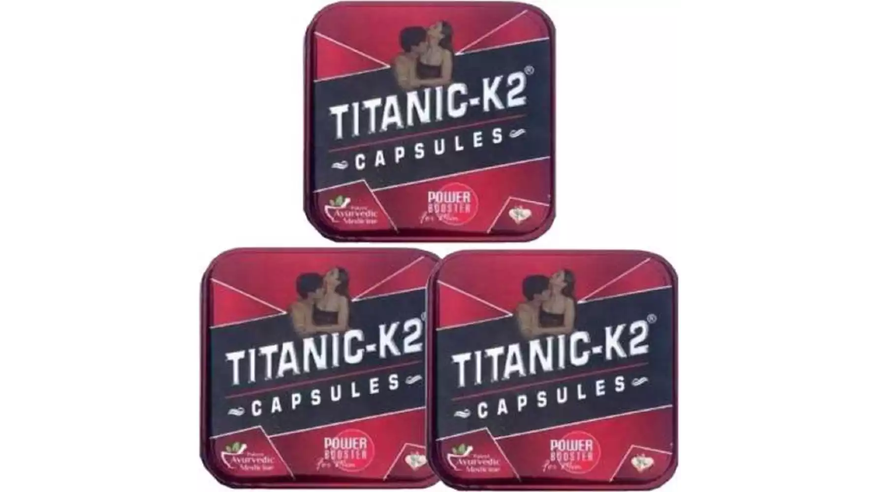 Titanic K2 Ayurvedic Power Booster Capsule (6caps, Pack of 3)
