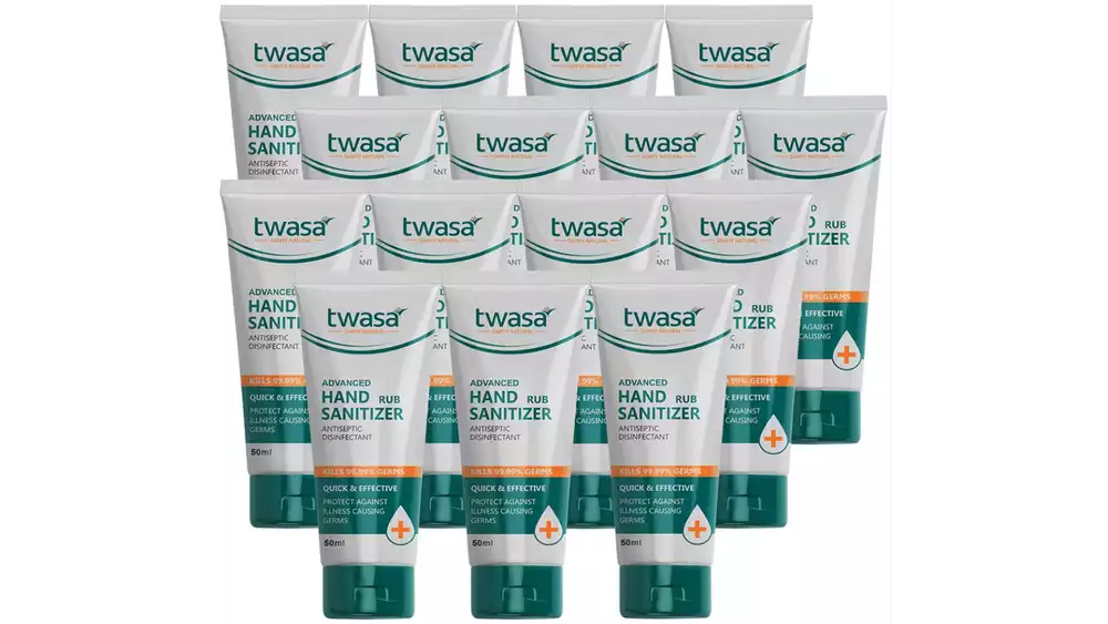 Twasa Advanced Hand Rub Sanitizer (50ml, Pack of 15)