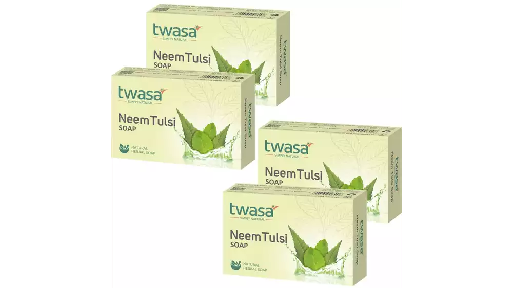 Twasa Neem Tulsi Soap (100g, Pack of 4)