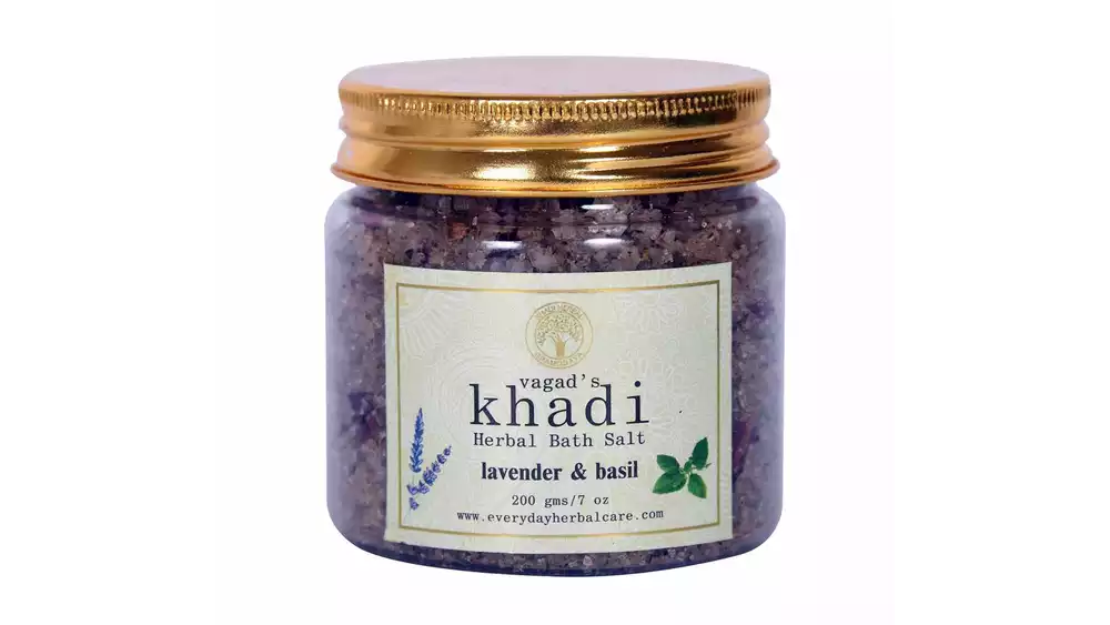 Vagads Khadi Lavender Basil Bath Salt (200g)