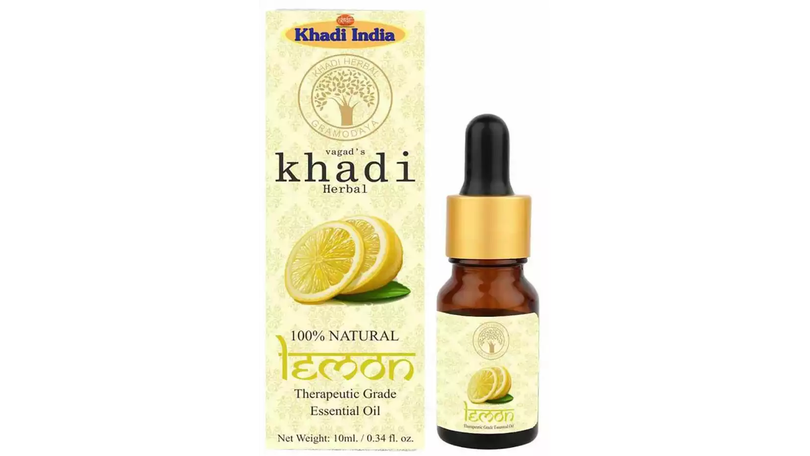 Vagads Khadi Lemon Essential Oil (10ml)