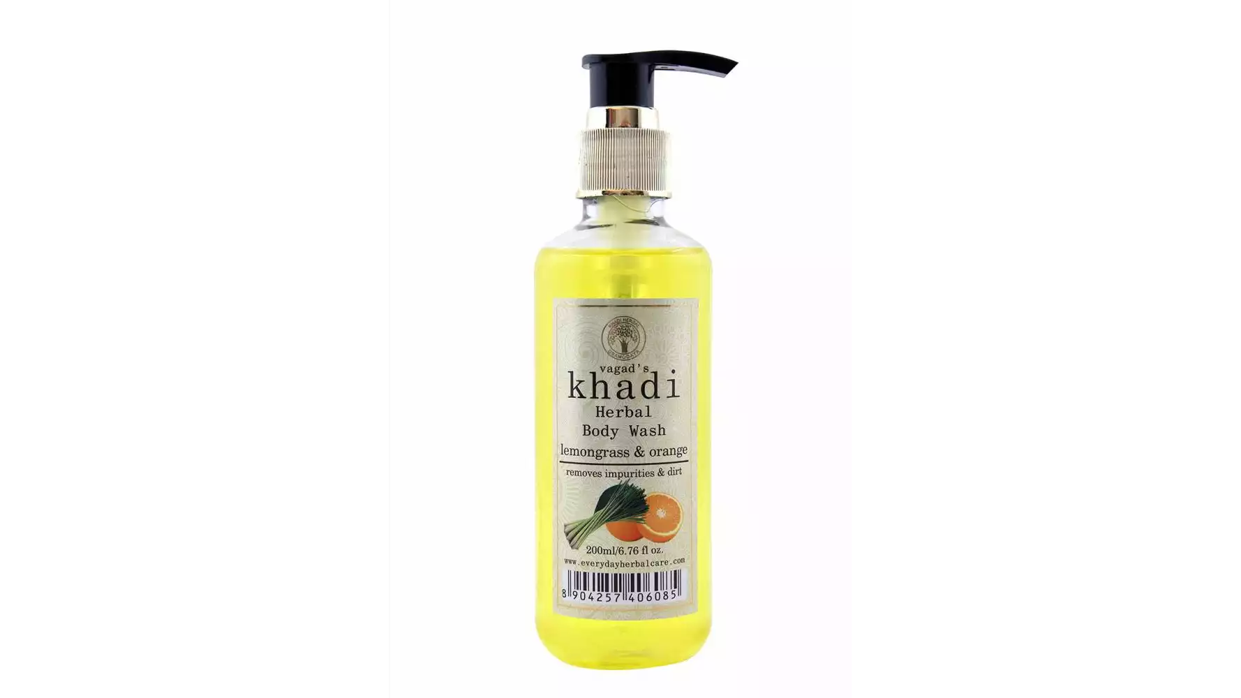 Vagads Khadi Lemongrass & Orange Body Wash (200ml)