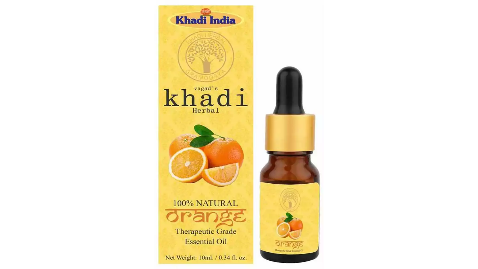 Vagads Khadi Orange Essential Oil (10ml)