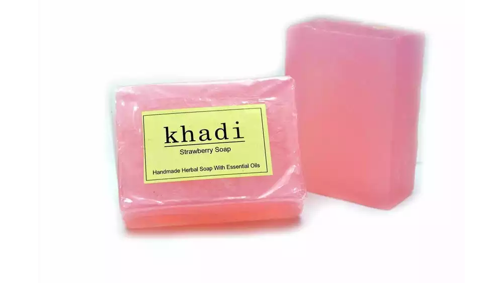 Vagads Khadi Strawberry Soap (125g)