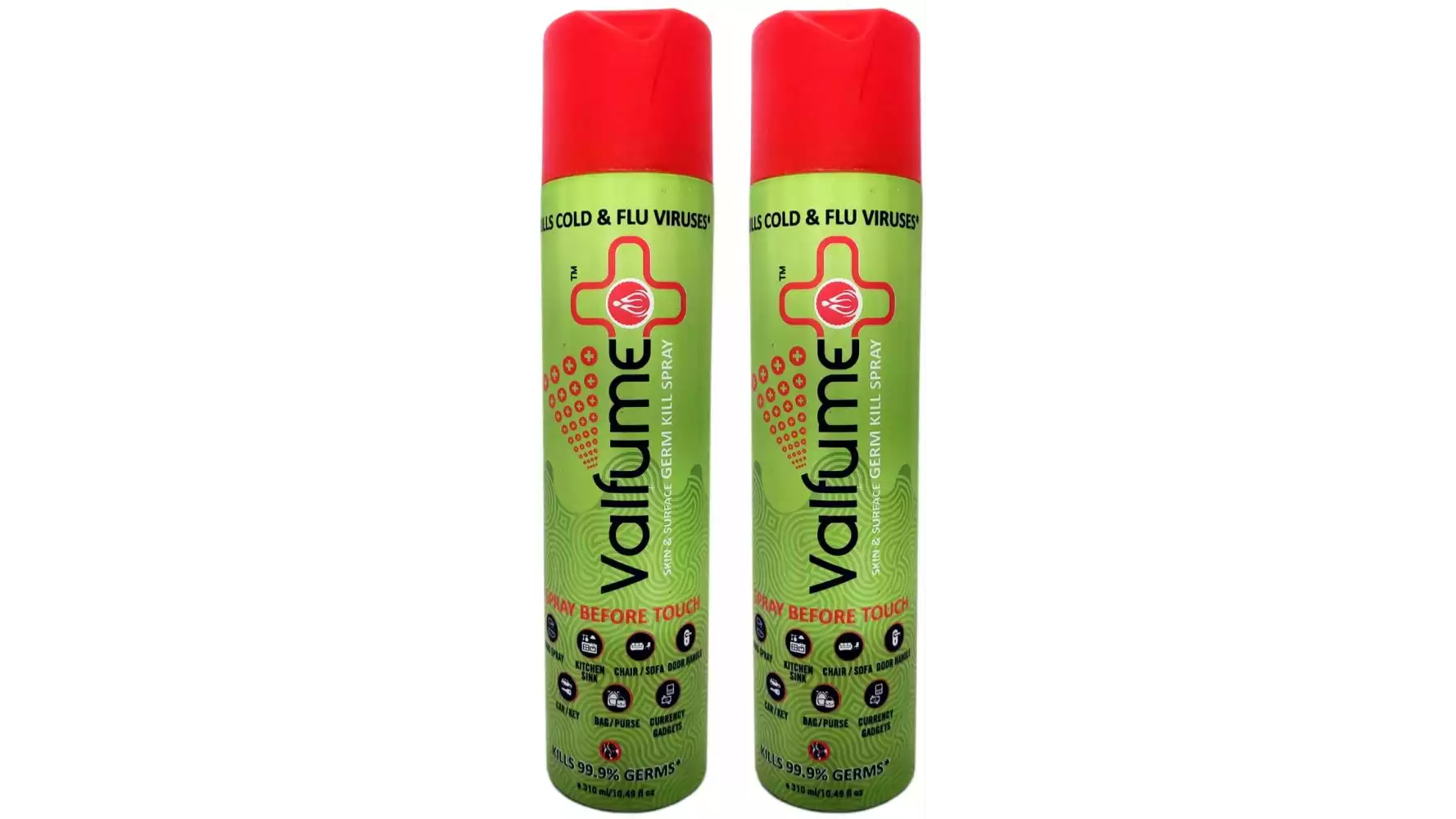 Valfume Skin & Surface Germ Kill Spray (310ml, Pack of 2)