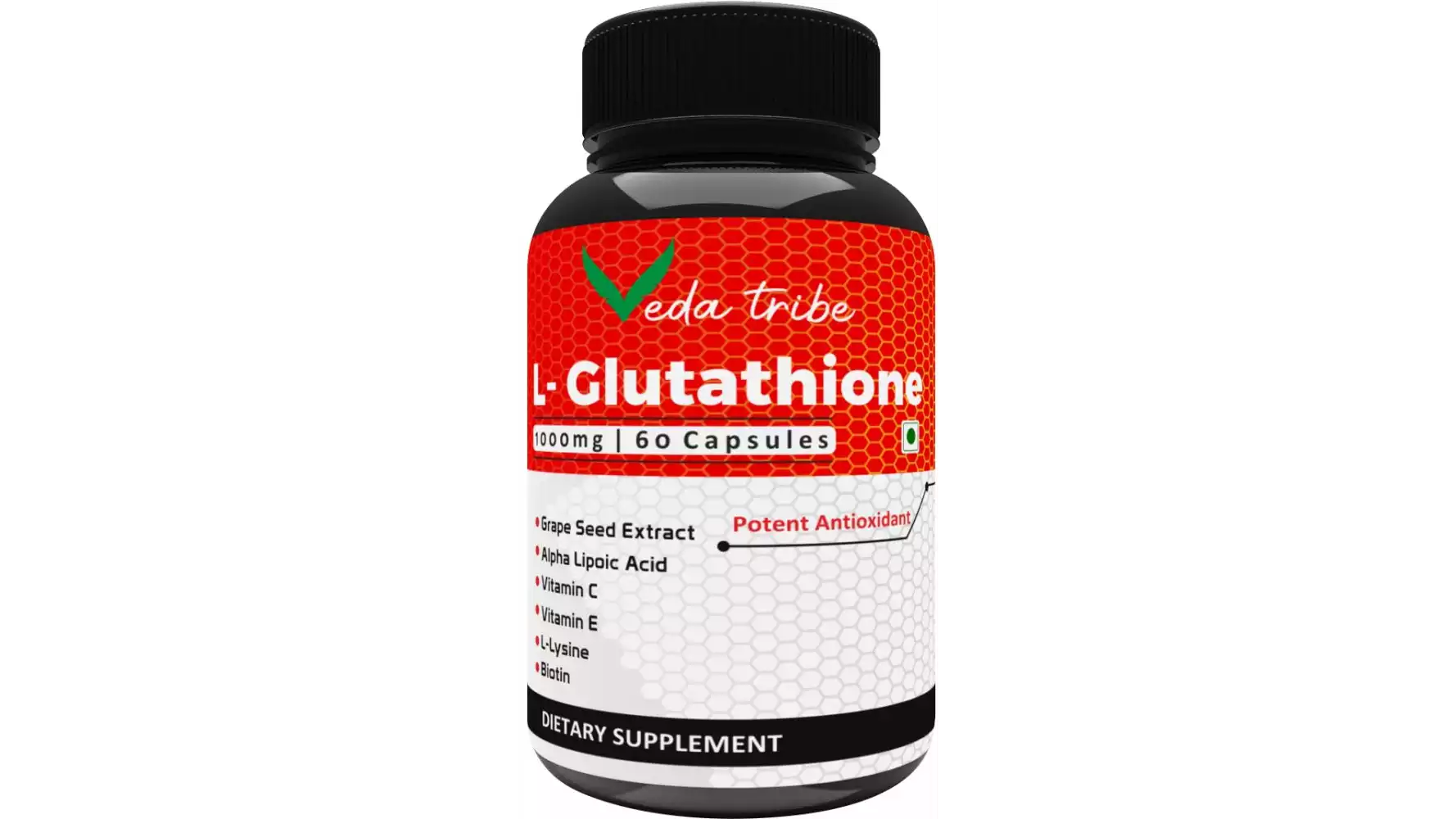 Veda Tribe L Glutathione 1000Mg (60caps)