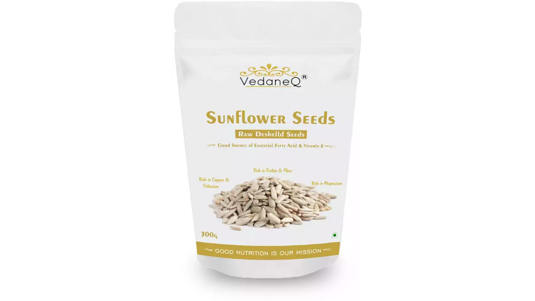 VedaneQ Organic Sunflower Seeds (300g)