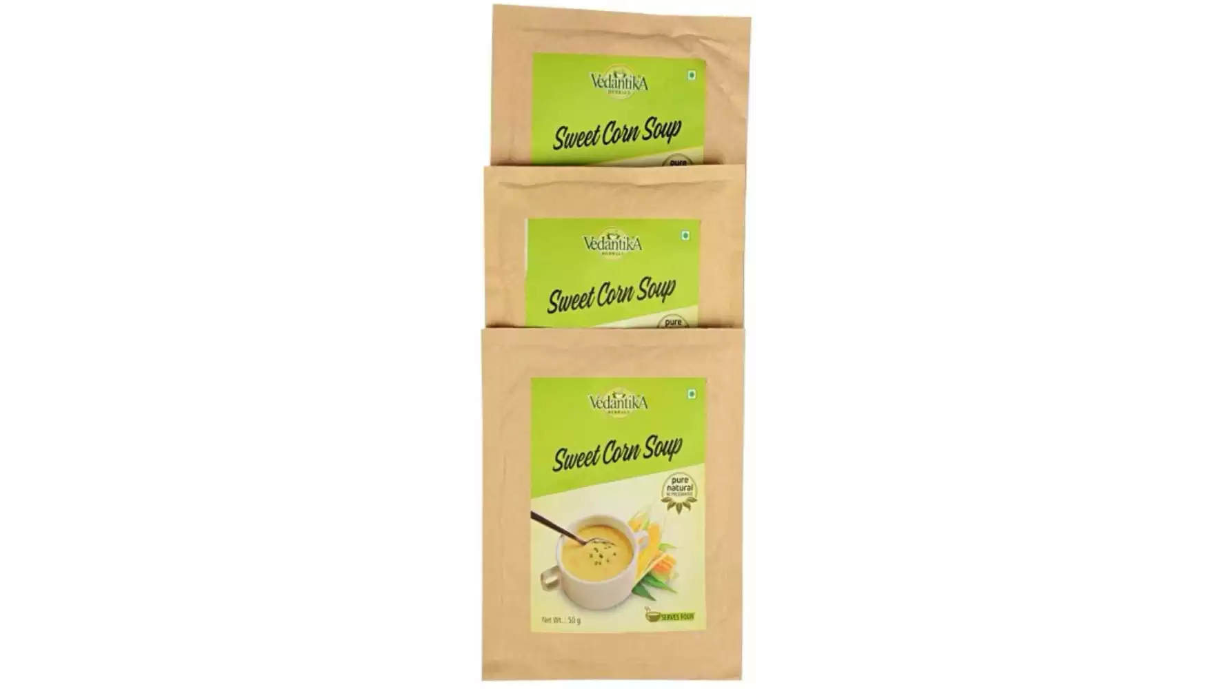 Vedantika Herbals Instant Sweet Corn Soup Powder (50g, Pack of 3)