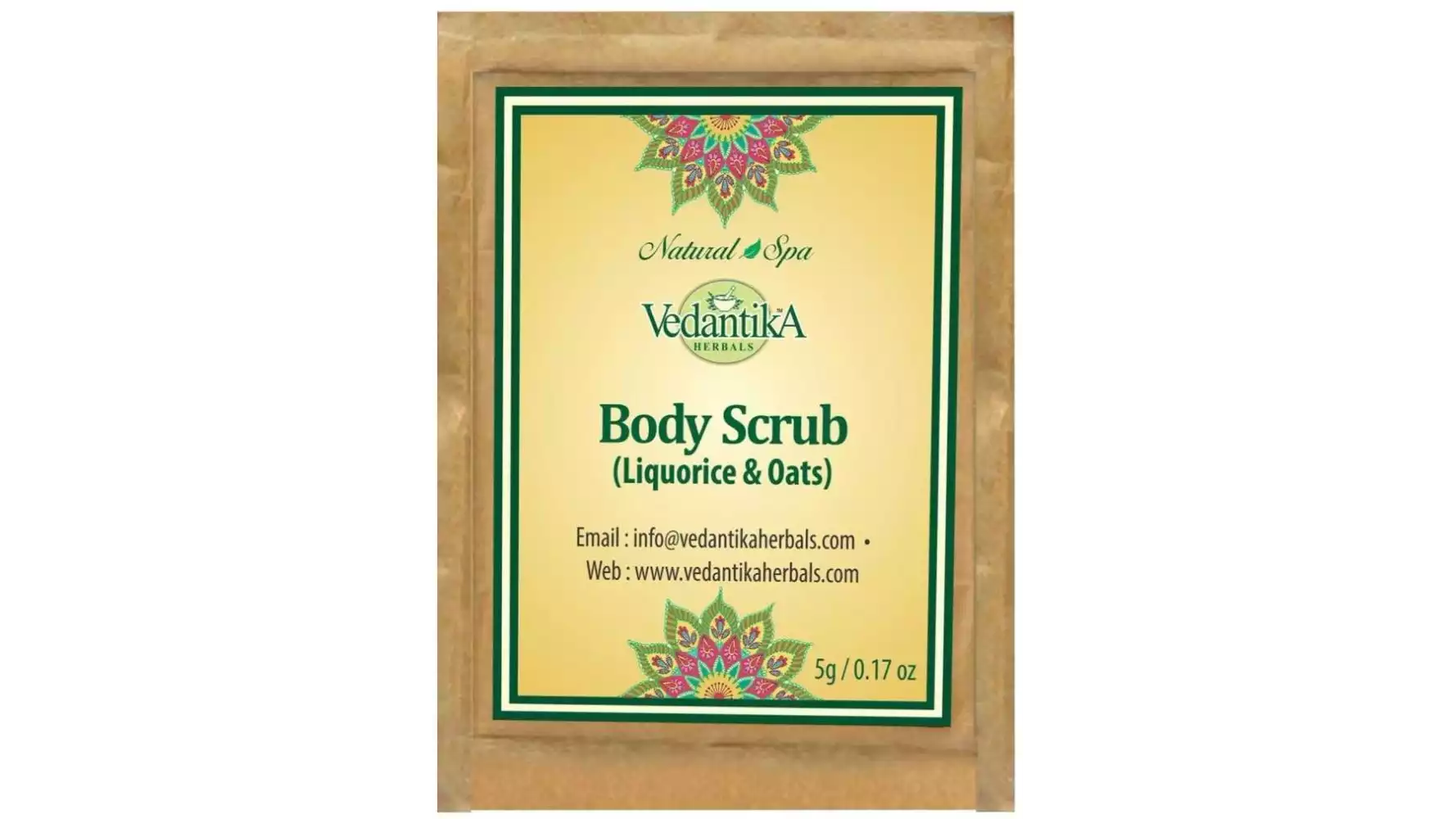 Vedantika Herbals Liquorice & Oats Body Scrub Trial Pack (5g)