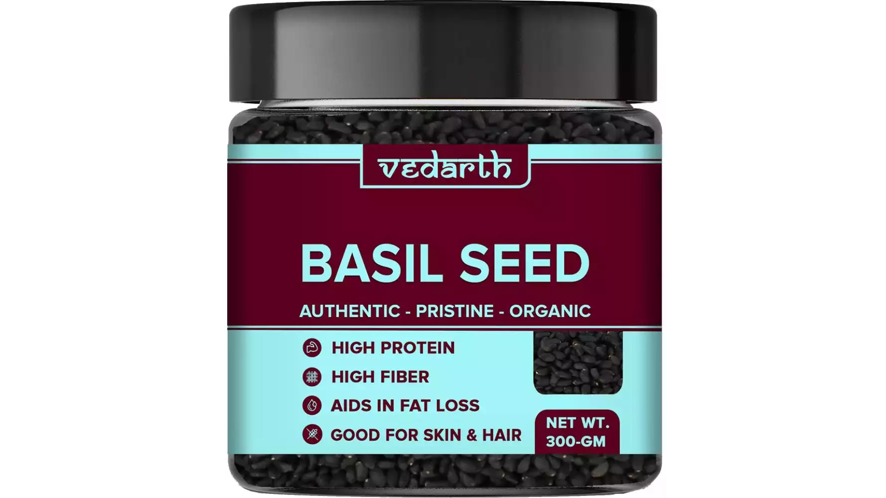 Vedarth Organic Basil Seed (300g)