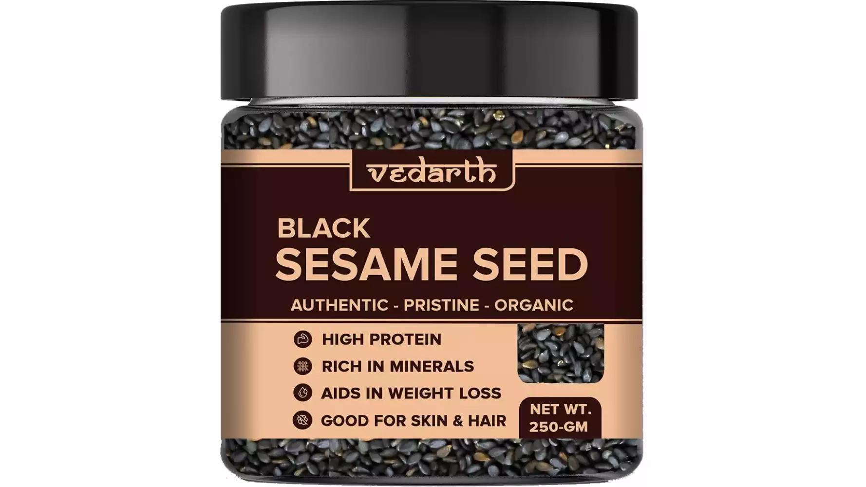 Vedarth Organic Black Sesame Seed (250g)