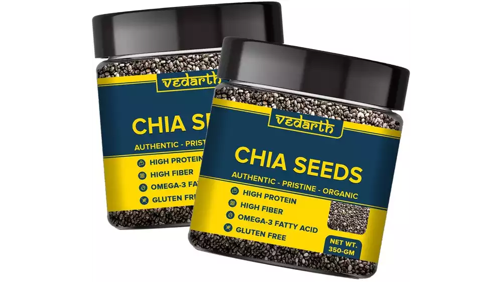 Vedarth Organic Chia Seed (350g, Pack of 2)