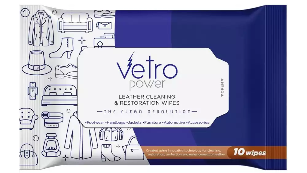 Vetro Power Leather Cleaning & Restoration Wipes (10pcs)