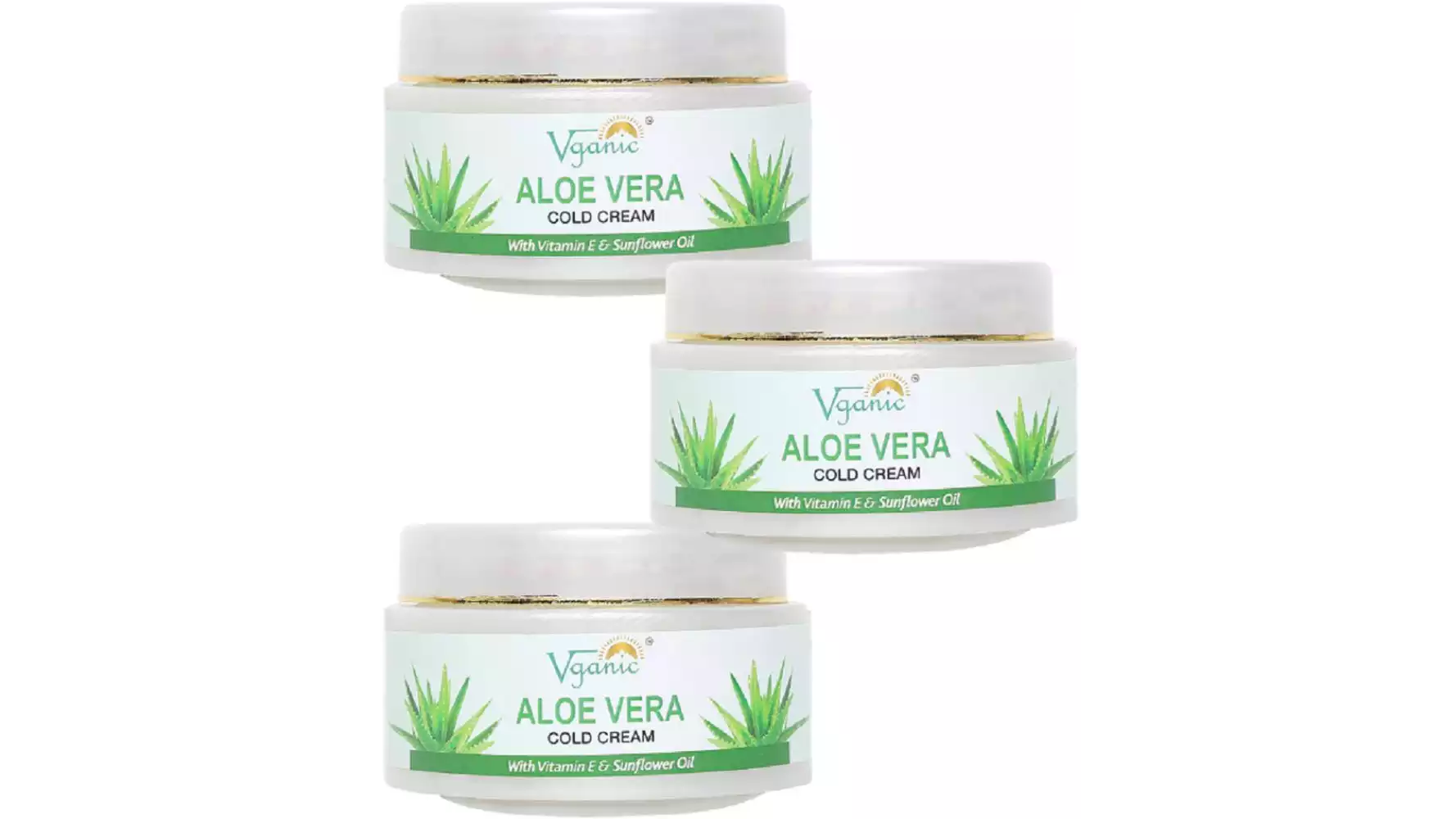 Vganic Aloe Vera Cold Cream (50g, Pack of 3)