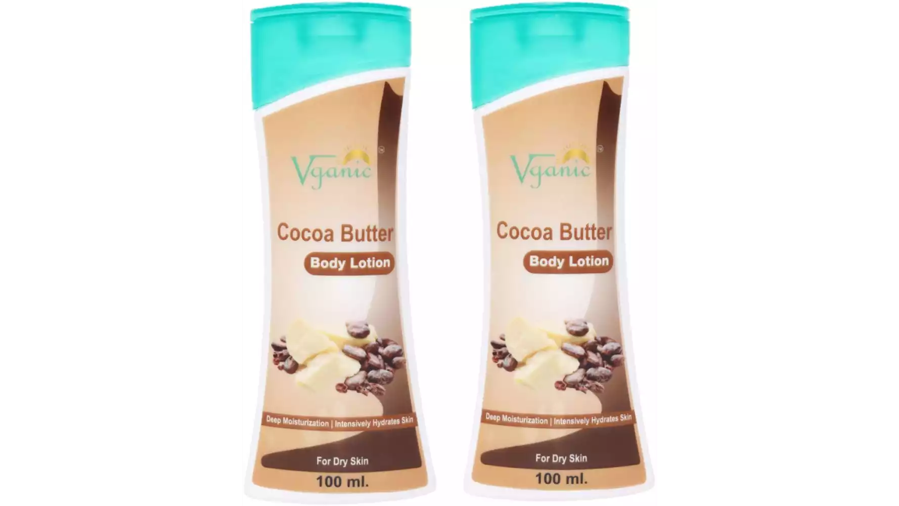 Vganic Cocoa Butter Body Lotion (100ml, Pack of 2)