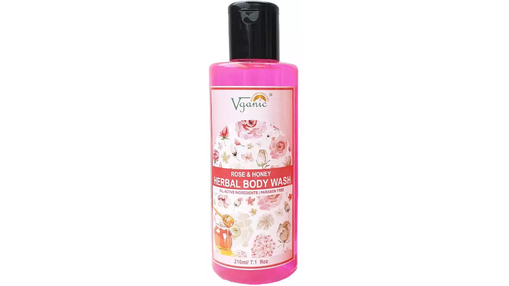 Vganic Rose & Honey Body Wash (210ml)
