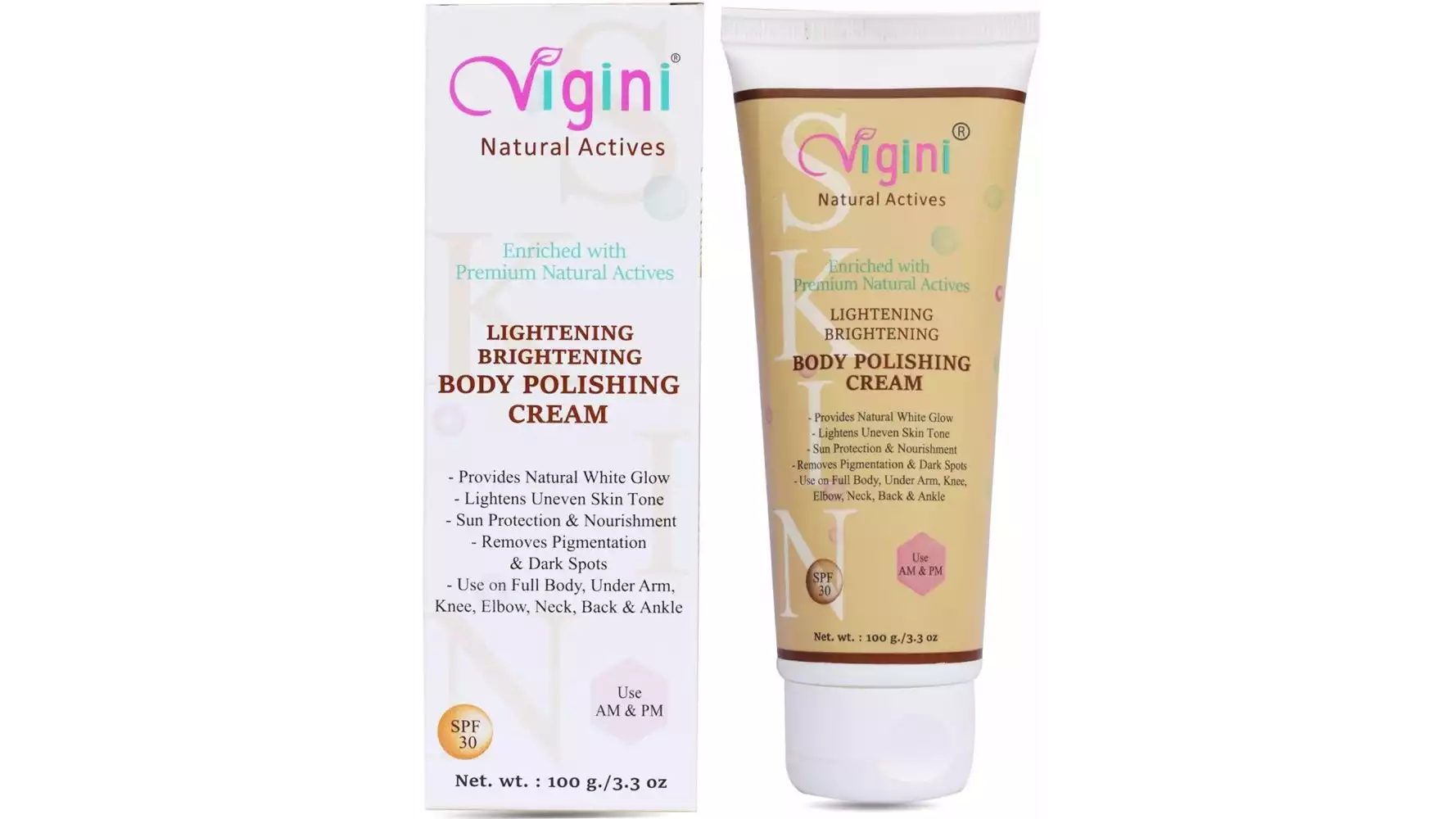 Vigini Lightening Brightening Body Polishing Cream (100g)