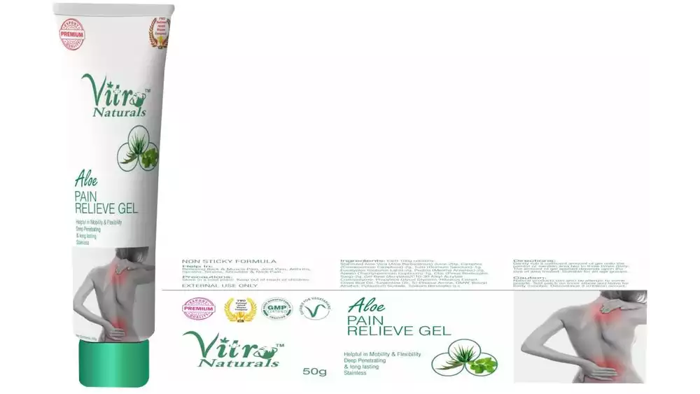 Vitro Naturals Aloe Pain Relieve Gel (50g)