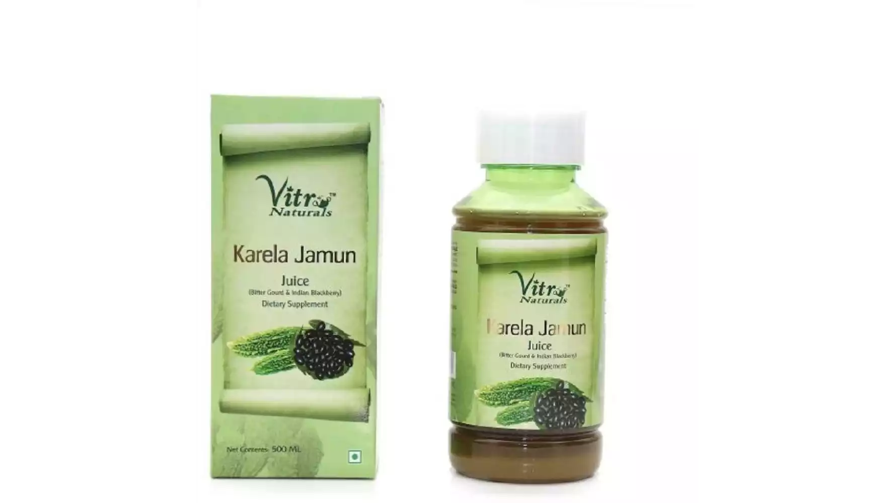 Vitro Naturals Karela Jamun Juice (500ml)
