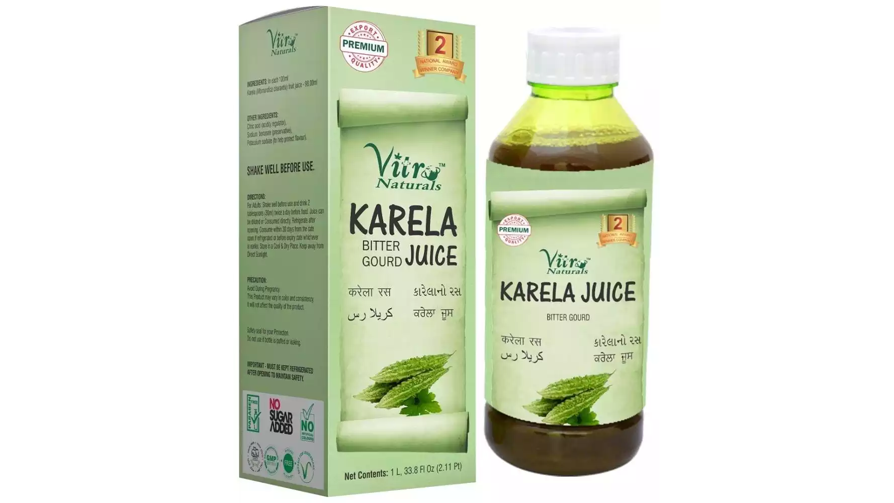 Vitro Naturals Karela Juice (1liter)