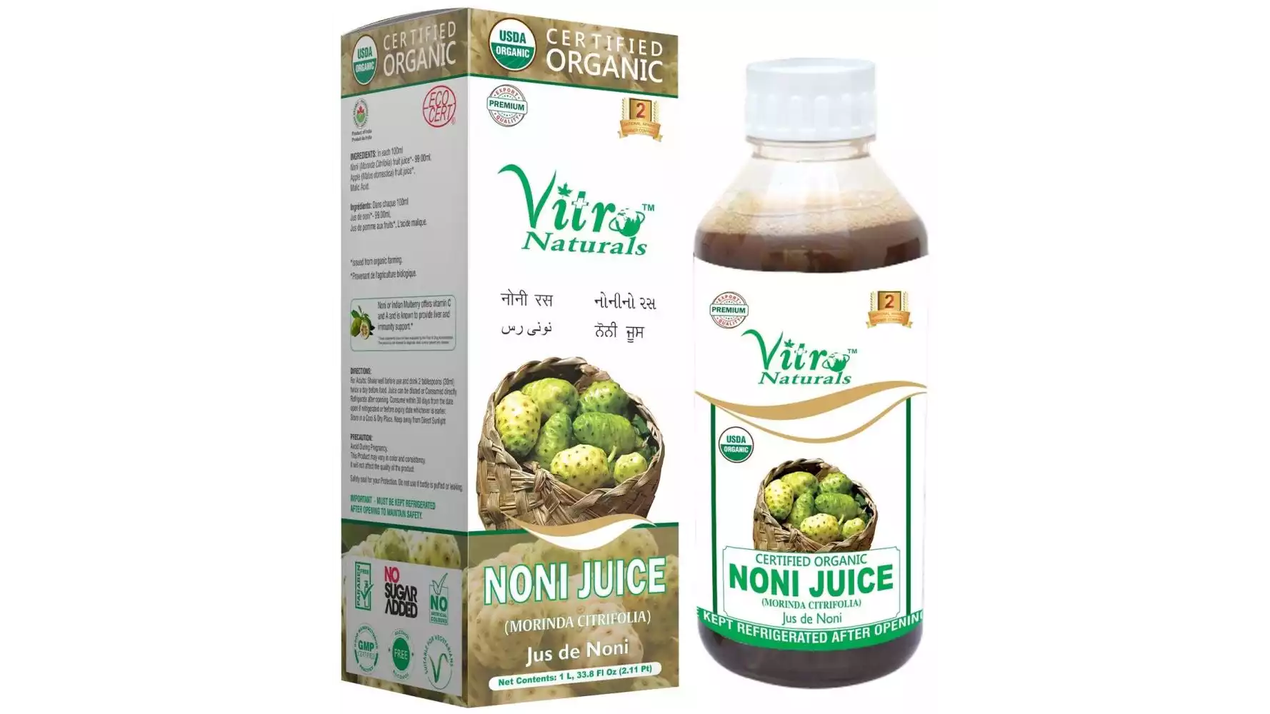 Vitro Naturals Organic Noni Juice (1liter)