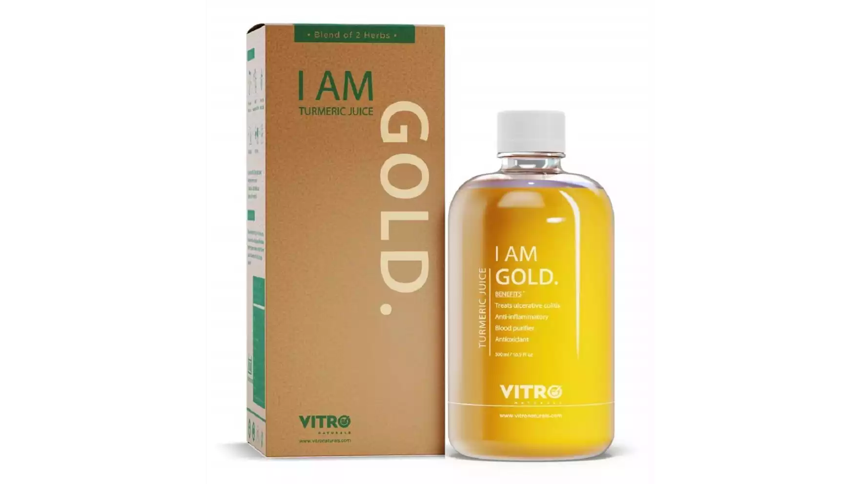 Vitro Naturals Turmeric Juice I Am Gold (500ml)