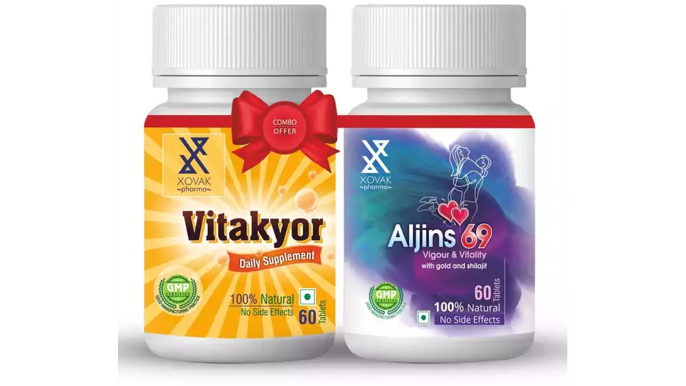 Xovak Pharma Aljins 69 Tablet (60Tab) + Vitakyor Tablet (60Tab) Combo Pack (1Pack)