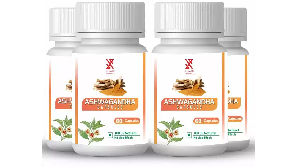 Xovak Pharma Ashwagandha Capsules (60caps, Pack of 4)