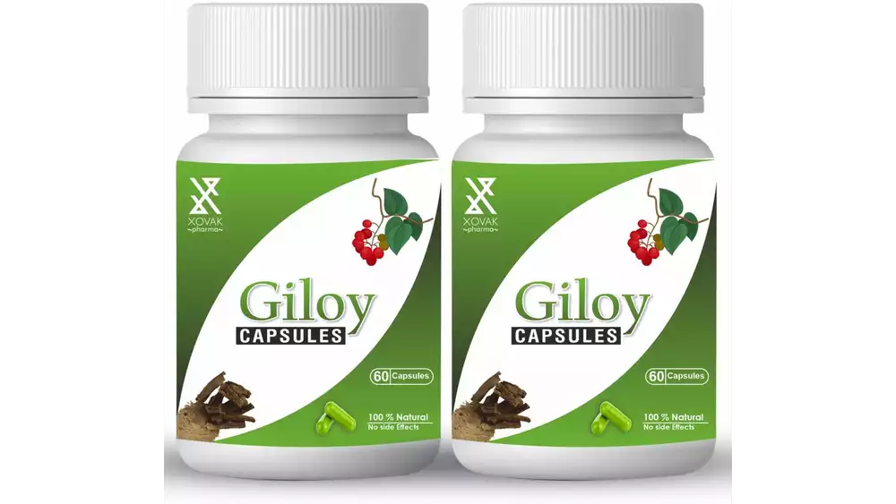 Xovak Pharma Giloy Capsules (60caps, Pack of 2)