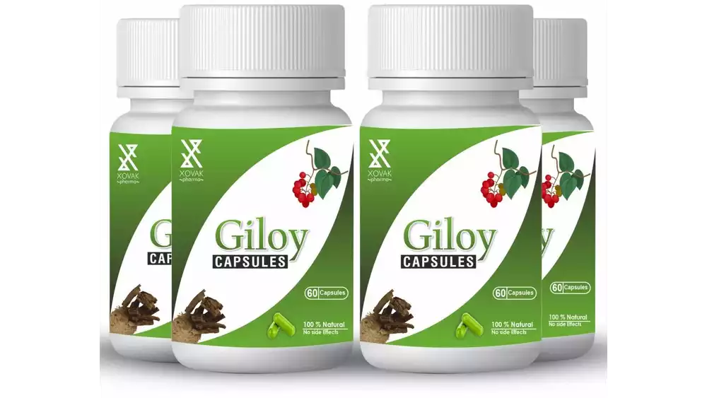 Xovak Pharma Giloy Capsules (60caps, Pack of 4)