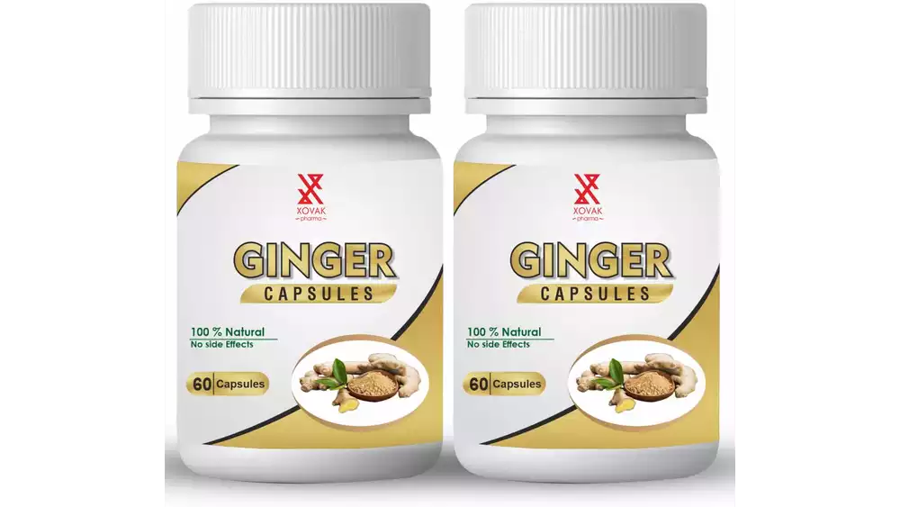 Xovak Pharma Ginger Capsules (60caps, Pack of 2)