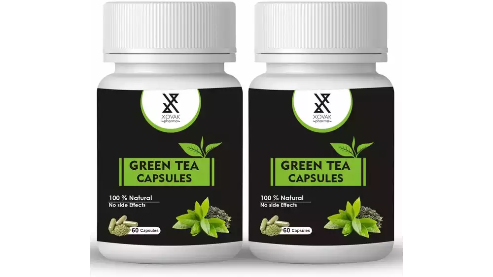 Xovak Pharma Green Tea Capsules (60caps, Pack of 2)