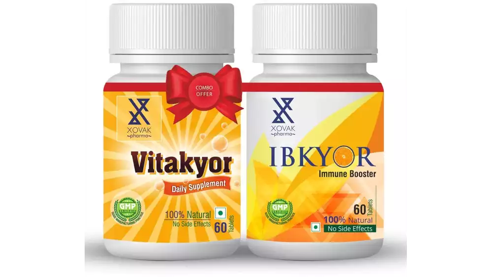 Xovak Pharma Ibkyor Tablets For Immunity Booster (60Tab) + Vitakyor Tablet (60Tab) Combo Pack (1Pack)