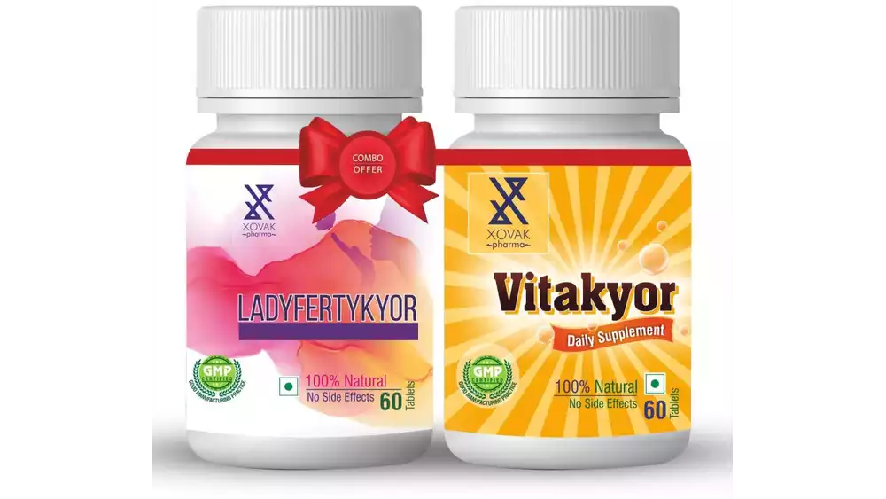 Xovak Pharma Ladyfertykyor Tablets (60Tab) + Vitakyor Tablet (60Tab) Combo Pack (1Pack)
