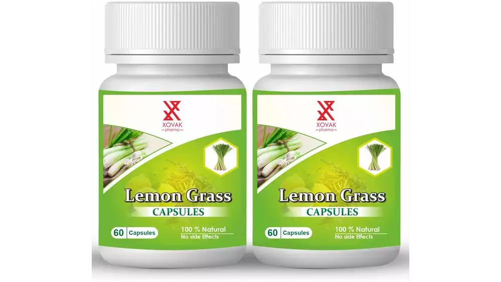 Xovak Pharma Natural & Herbal Lemon Grass Capsules (60caps, Pack of 2)