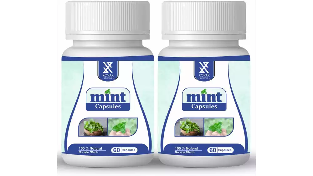Xovak Pharma Natural & Herbal Mint Capsules (60caps, Pack of 2)