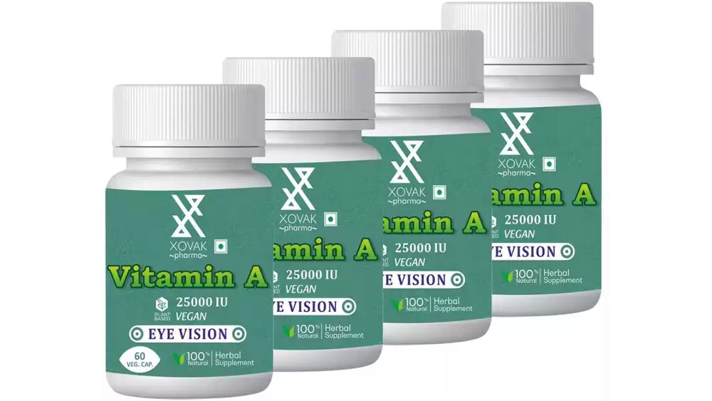 Xovak Pharma Vitamin A Capsules (60caps, Pack of 4)