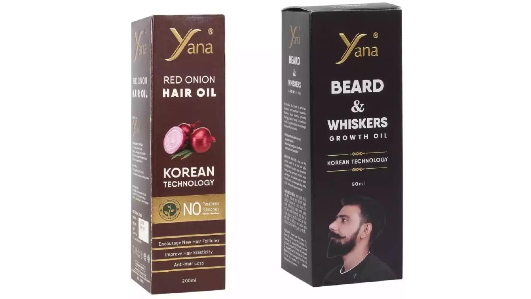 Yana Red Onion Hair Oil With Beard And Wishkers Growth Oil (1Pack)