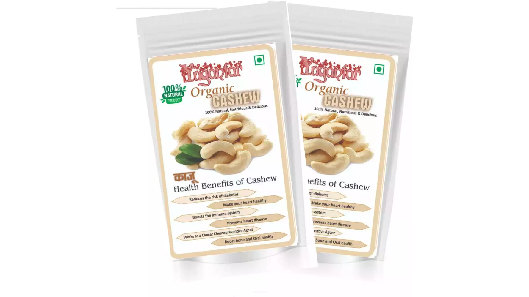 Yugantar Organic Cashew (300g, Pack of 2)