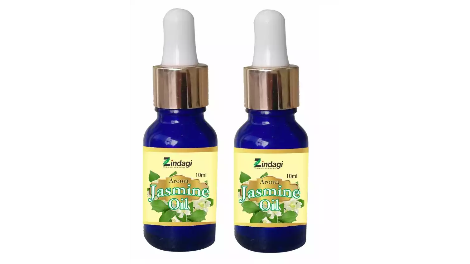 Zindagi Jasmine Oil - Natural Aroma Oils (10ml, Pack of 2)