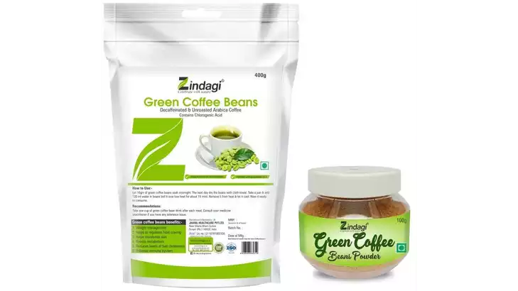 Zindagi Natural Instant Green Coffee Powder Sachets With Green Coffee Beans Powder – Natural Weight Loss Supplement And Fat Burner – (Special Combo Offer) (1Pack)