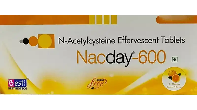 Nacday 600 Effervescent Tablet Delicious Orange Sugar Free