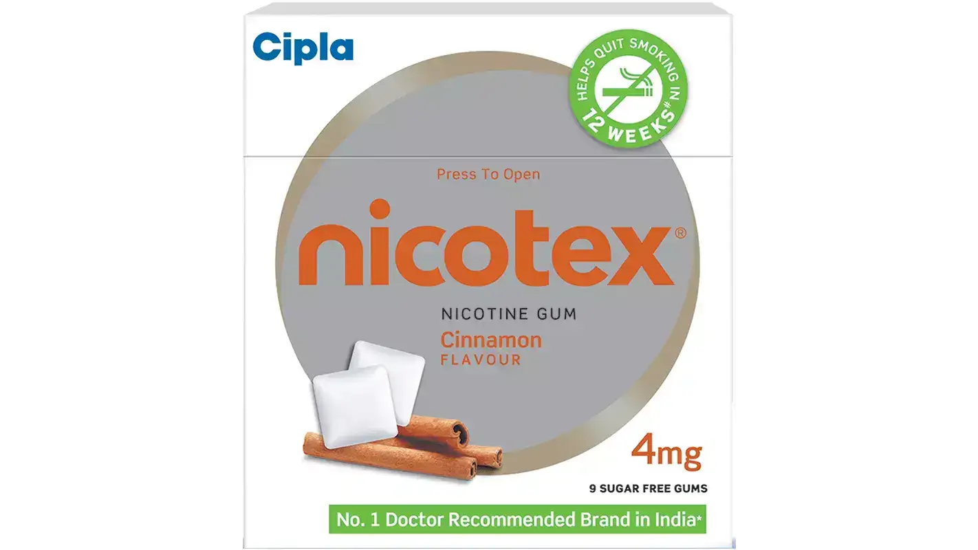Nicotex 4mg Chewing Gums Cinnamon Sugar Free