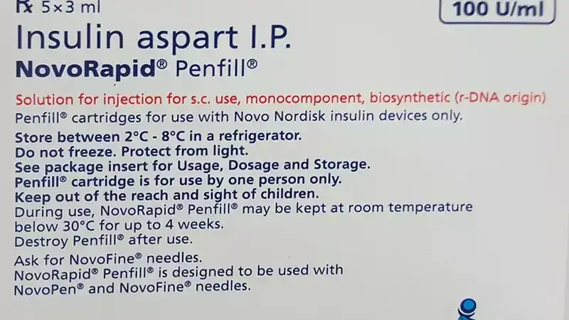 Novorapid 100IU/ml Solution for Injection