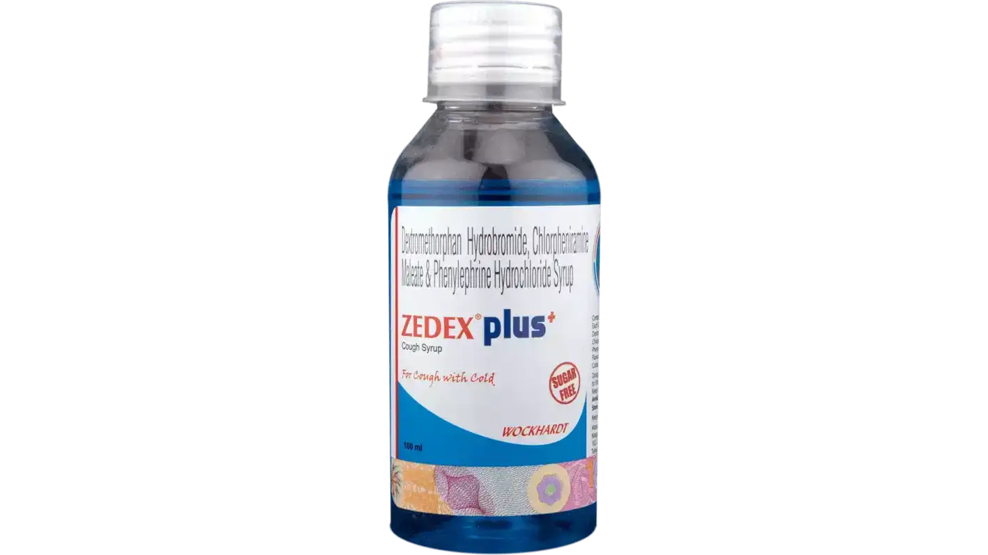 Zedex Plus Cough Syrup Sugar Free